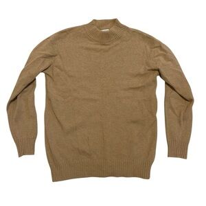 Vintage Jaeger Camelhair Lambswool Cashmere Mock Neck Sweater Small
